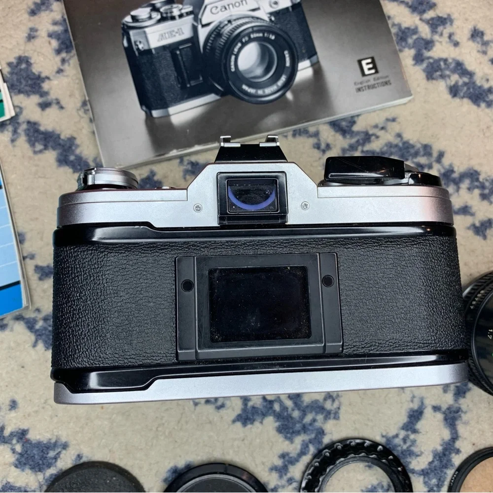 Canon AE-1 Program 35mm SLR Camera With Lenses Bundle Fully Film Tested